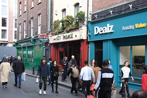 Dublin, Ireland - October 08, 2022 - Dublin is the capital and largest city of Ireland and is a centre for education, arts and culture, administration, and industry