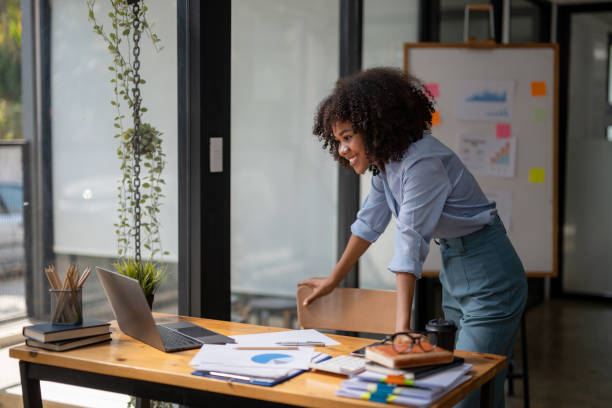 istock Online meeting via screen. Stand and considering work. 1598412772