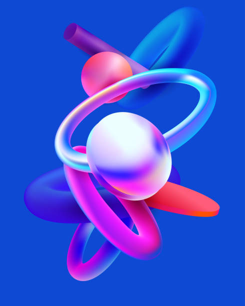 istock 3D geometric shapes in the glass morphism style. 1598486298