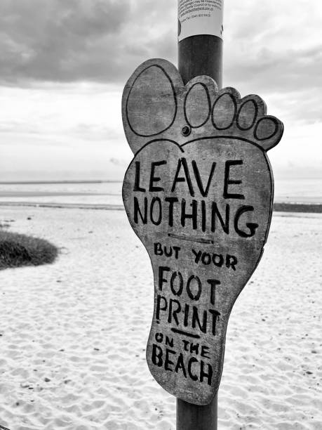 Leave nothing but your footprint on the beach