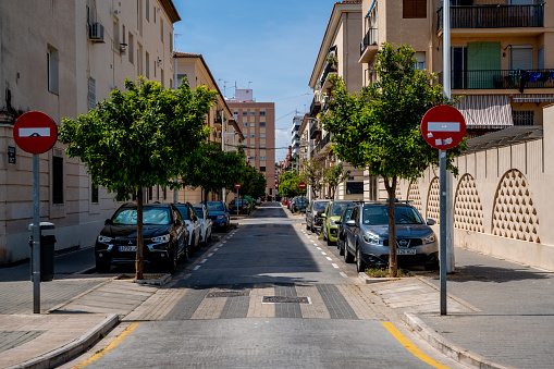 Street in Cabanyal district in Valencia