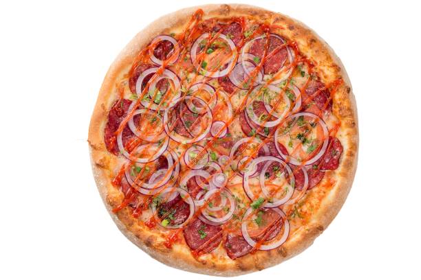istock Pizza with tomato sauce, tomatoes and cheese 1598577612