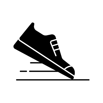 Jogging Icon Solid Style. Vector Icon Design Element for Web Page, Mobile App, UI, UX Design
