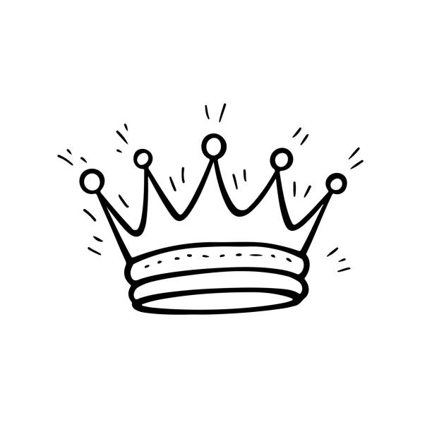 Crown cute sketch doodle. Vector illustration Crown cute sketch doodle. Vector illustration. ruler doodle stock illustrations