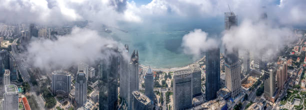 istock Aerospace China Qingdao coastal city landscape panoramic view 1598621937