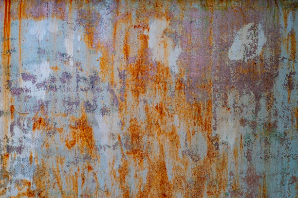 istock Metal surface with scratches and traces of rust 1598628716