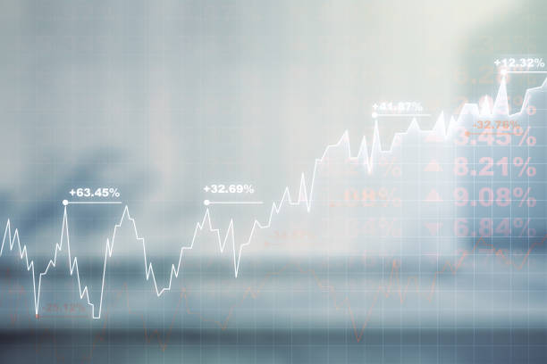 istock Multi exposure of abstract virtual financial graph hologram on blurry modern office building background, forex and investment concept 1598629428