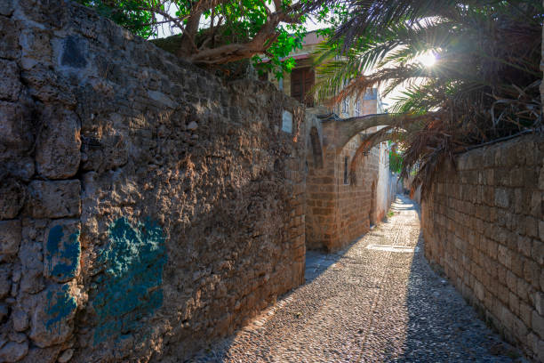 istock Old medieval streets in Rhodes, Greece 1598643283