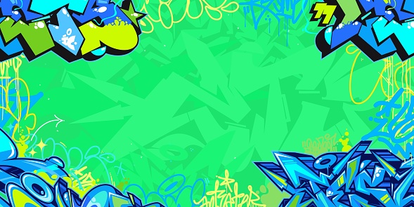 Colorful Abstract Urban Style Hiphop Graffiti Street Art Vector Illustration Background