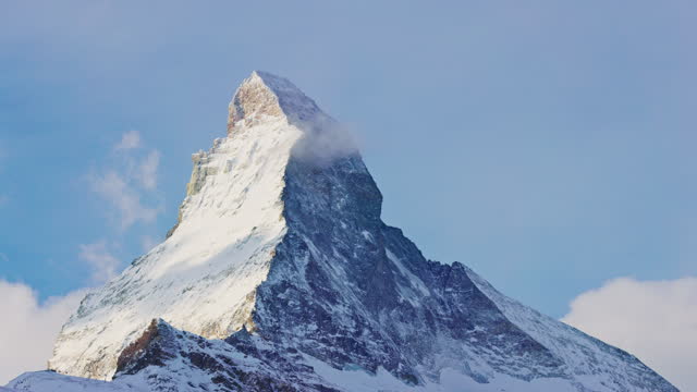 LS Clouds surrounding the peak of the Matterhorn Mountain