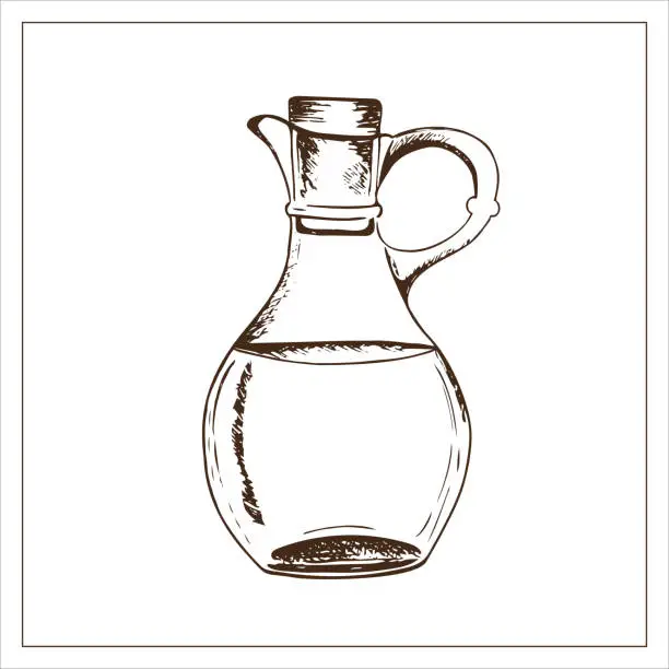 Vector illustration of Jar with liquid inside