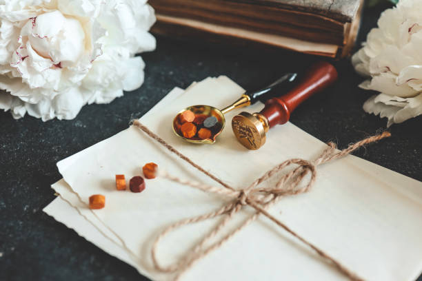 istock Letter stamp tools, aesthetic photo 1598713030