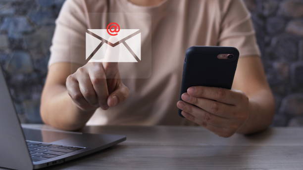 istock Email concept. Sending and communication across borders. 1598745070