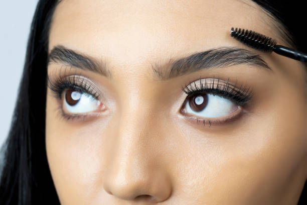 istock Close up of a young face with well done eyebrows 1598789358