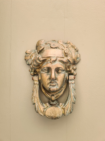 Human Face door knob on the house in Malta.