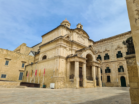 The Church Of Saint Catherine Of Italy (Of Alexandria) In Valletta in Malta.