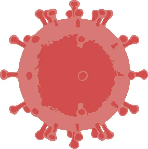 Vector illustration of corona viruses influenza virus microscopic close-up,Corona virus