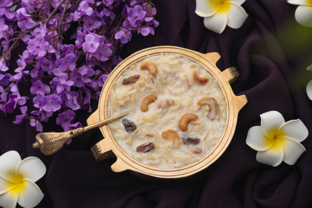 istock Onam payasam background with flowers 1598817197