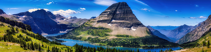 Hidden Lake and Bear Hat Mountain  in Glacier National Park