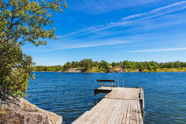 istock Landscape with rocks and landing stage on the island Slado in Sweden 1598826607