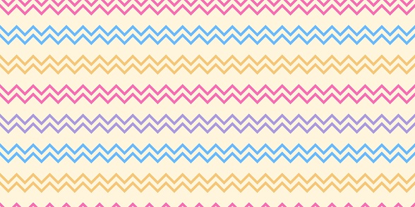 Seamless pattern. Geometric zigzag classical fashion pattern. Retro seamless vector chevrons. Colorful zigzag texture.