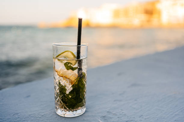 istock Fresh Mojito Cocktail In A Textured Glass 1598833276
