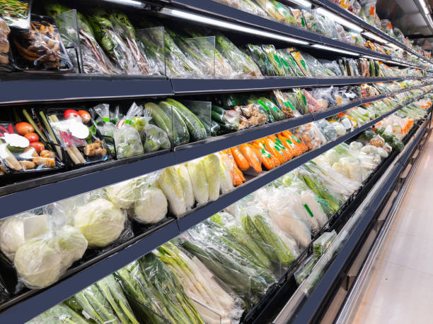 istock Vegetable on shelf in modern supermarket. 1598853643