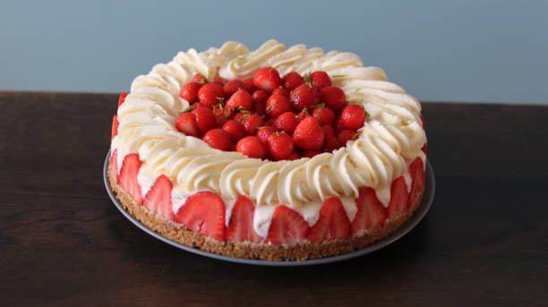 istock Homemade strawberry cake with whipped cream 1598902338