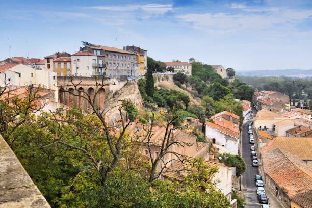 Beziers, France Beziers town in France. City in Occitanie region of Southern France. beziers stock pictures, royalty-free photos & images