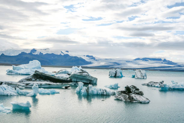 istock joekulsar lagoon with icebergs  and eroding glacier in Iceland 1598945269