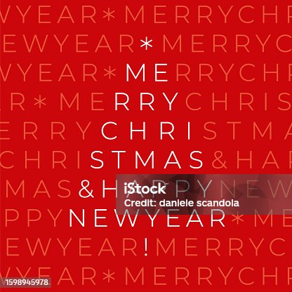 istock Christmas tree card design made with greeting words. 1598945978