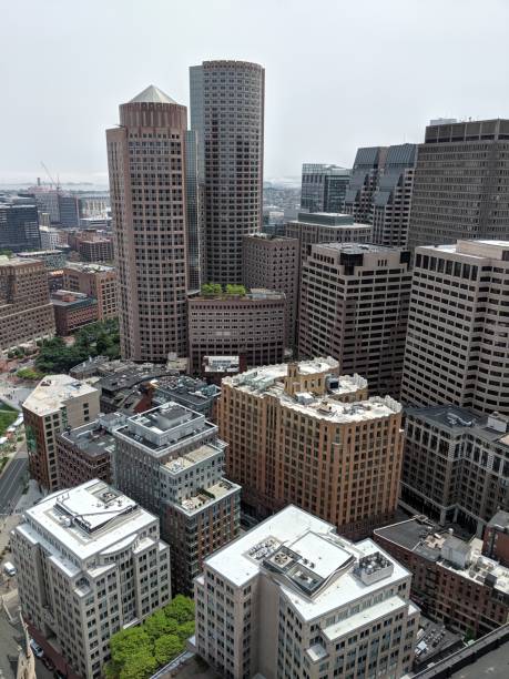 istock Elevated view of Boston's Financial District 1598950714