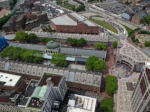 View of Boston's Quincy Market from above