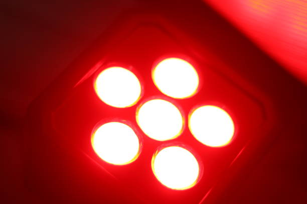 istock A Disco spot light exposing Red light towards the camera 1598996198