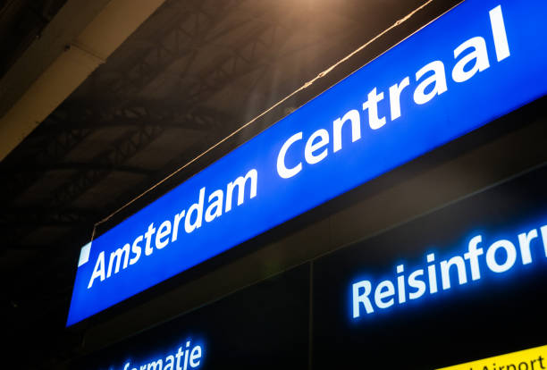 istock Sign for Amsterdam Centraal station 1599000547