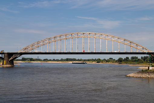 Bridge over the river Waal near the city of Nijmegen in the Netherlands.