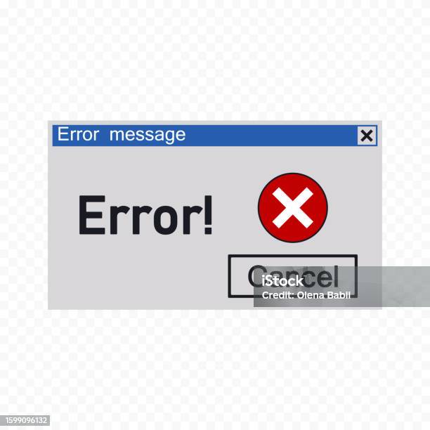 Vector Illustration Of Virus Warning Error Message User Interface ...