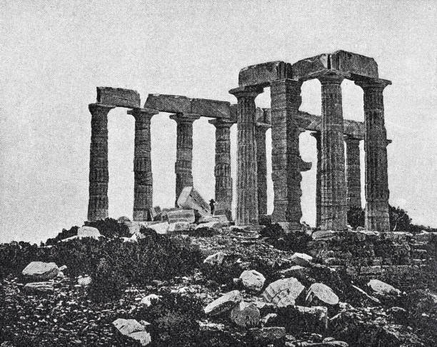 istock Ruines of the Athena temple, Sunion mountains 1599102240