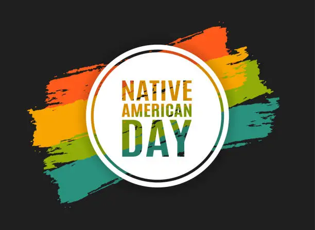 Vector illustration of Native American Day background. Vector