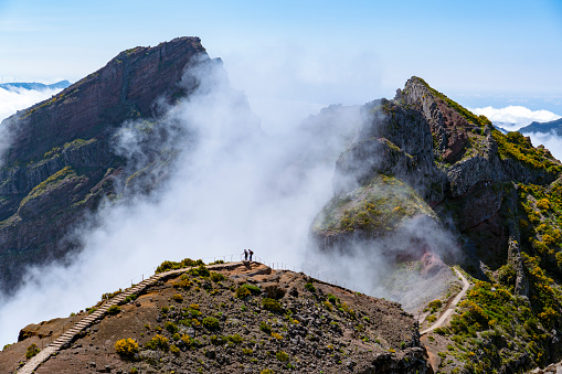 Hikers in Pico do Arieiro, Madeira