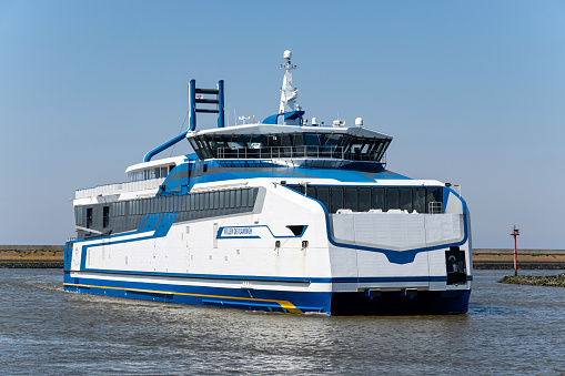 Rederij Doeksen ferry Willem de Vlamingh in the port of Harlingen, Netherlands
