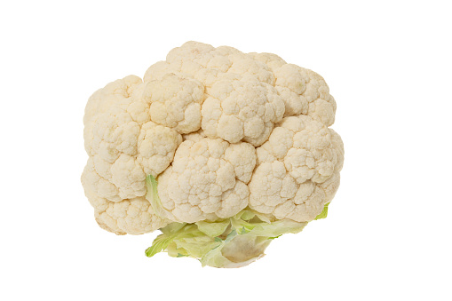 A fresh cauliflower - white background