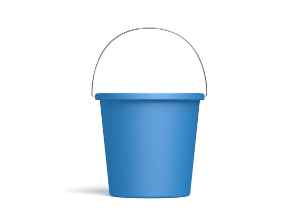 istock Blue bucket isolated on white background. Plastic. 1599395038