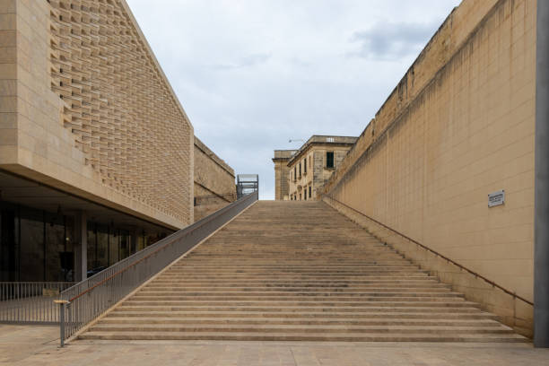 istock Limestone stairs in Valletta, Malta 1599396088