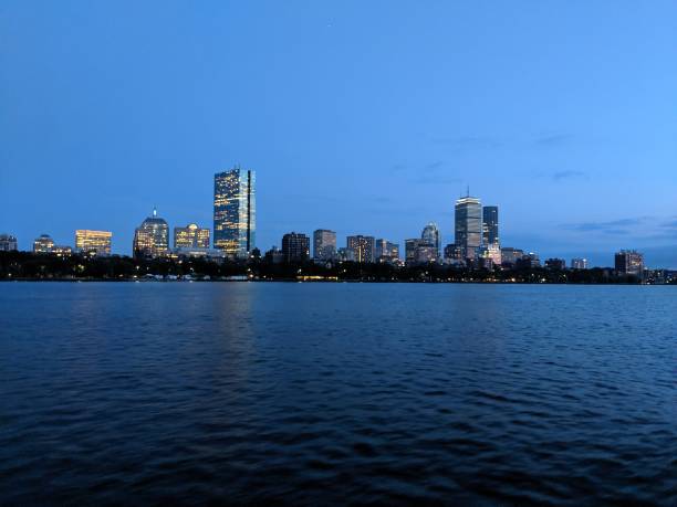 istock Boston Skyline Along The Charles at Night 1599429314