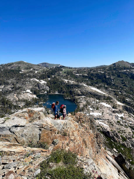 istock Children backpacking and hiking in the mountains 1599440928