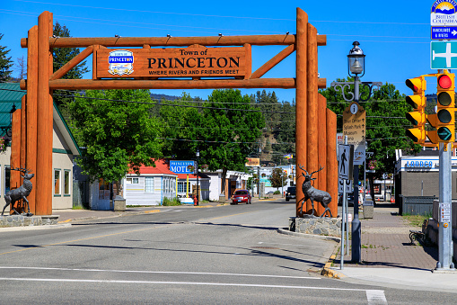 Princeton, British Columbia, Canada - June 3, 2023: Princeton is a town municipality in the Similkameen region of southern British Columbia, Canada
