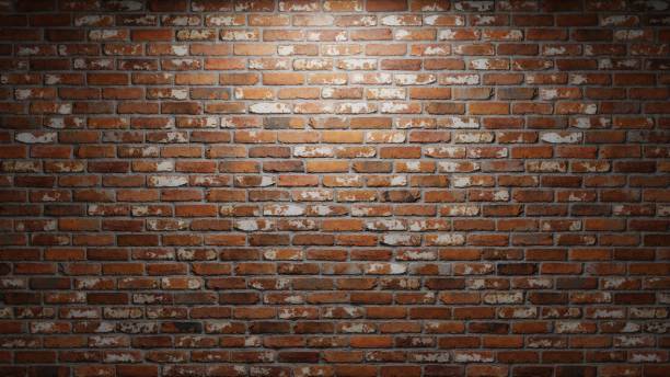 istock old factory bricks wall, spotlights. realistic 3D rendering. illustration. 1599579065