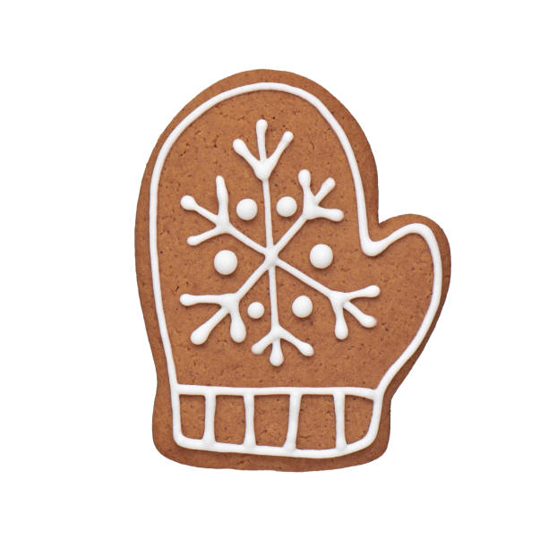 istock Painted gingerbread cookie in the shape of a mitten 1599611032