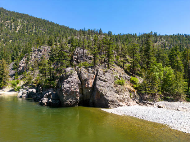 parc provincial bromley rock rivière similkameen colombie-britannique canada - similkameen river photos et images de collection